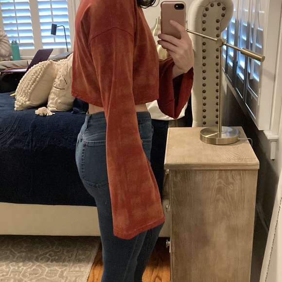 Missguided Tie Dye Flair Crop Top - Picture 3 of 6